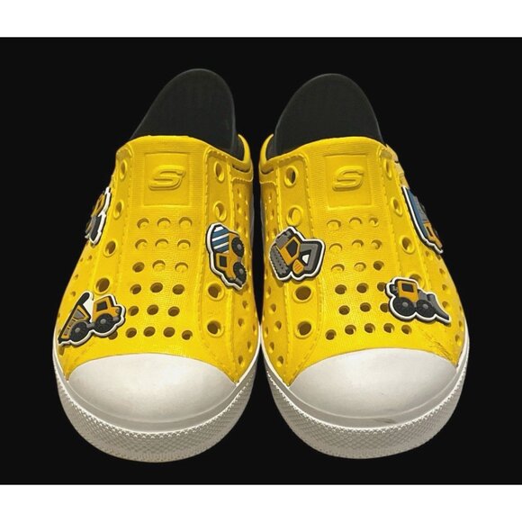Skechers Boys Foamies Guzman Steps Hydro Squad Clogs Toddler Size 8 Yellow Black - Picture 4 of 16